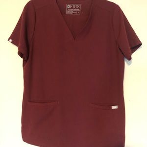 Dogs Scrub Set in “Burgundy”, sz Med/ Med+Tall